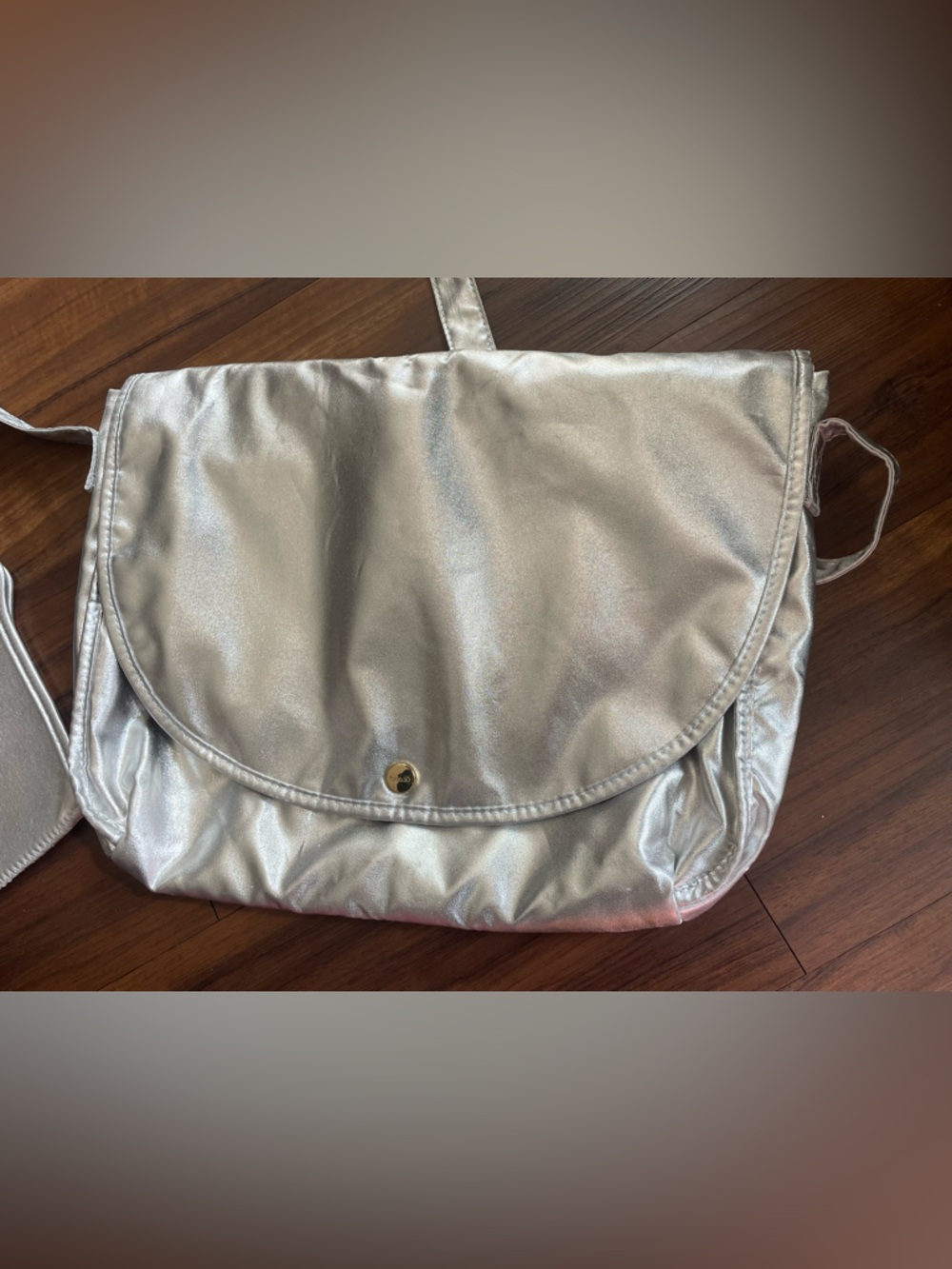 Silver Metallic Laptop Bag